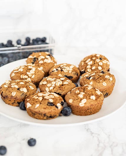 Moist Vegan Blueberry Muffins (gluten-free!)