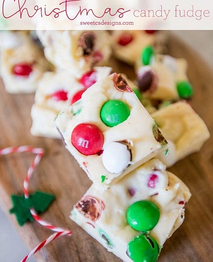 Christmas Candy Cookie Dough Fudge - Neighbor Gift