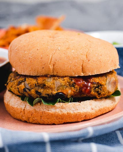 Vegetarian Sweet Potato Black Bean Burgers