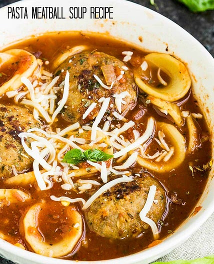 Pasta Meatball Soup Recipe