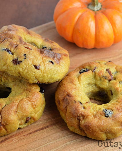 Pumpkin Cranberry Bagels (AIP, Vegan)