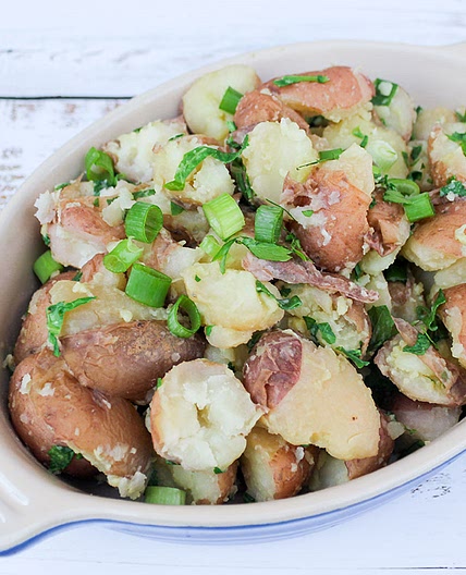 Garlic and Kale Smashed Potatoes