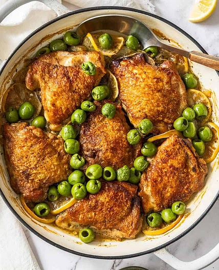 Braised Chicken with Fennel and Lemon