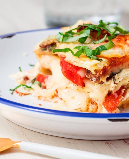 Caprese Chicken Lasagna
