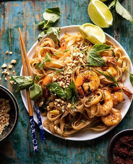 Better Than Takeout Garlic Butter Shrimp Pad Thai