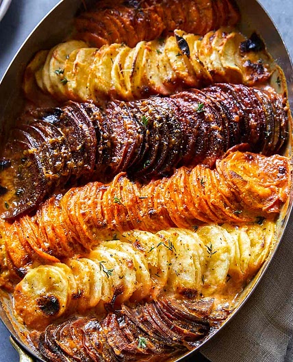 Cheesy Root Vegetable Gratin