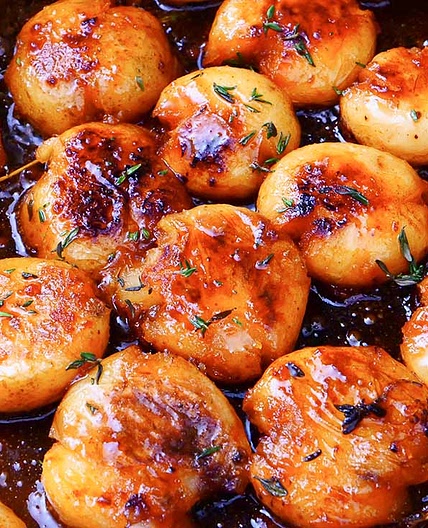 Honey Butter Smashed Potatoes