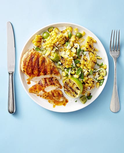 Grilled Chicken with Smoky Corn Salad