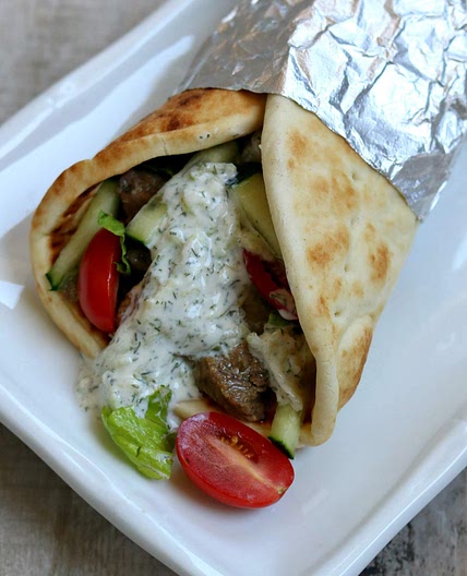 Instant Pot Beef Gyros with Tzatziki Sauce