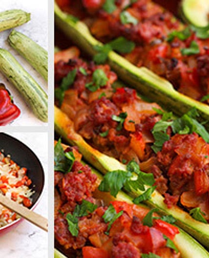 Taco-Stuffed Zucchini Boats