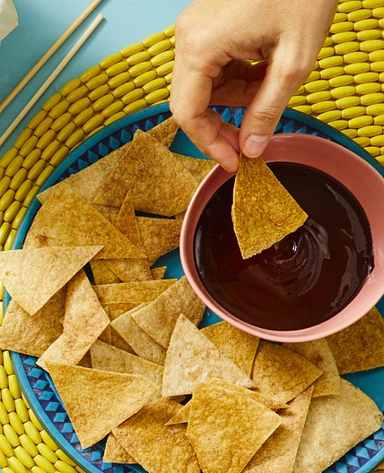 Churro Chips with Spiced Chocolate Dip