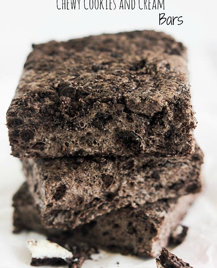 No-Bake Chewy Cookies and Cream Bars