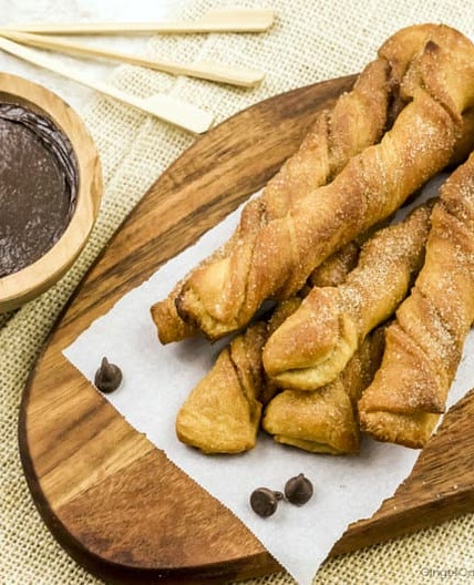 Easy Air Fryer Churros with Mexican Chocolate Sauce