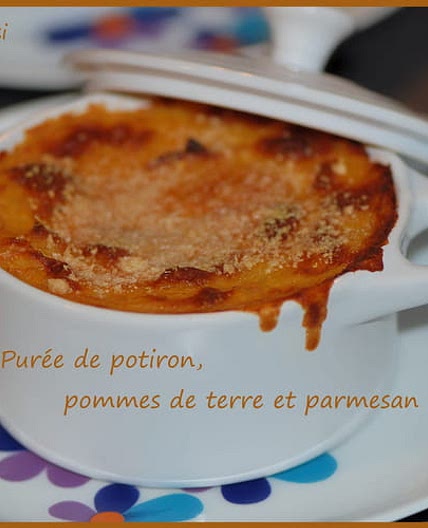 Purée de potiron, pommes de terre et parmesan