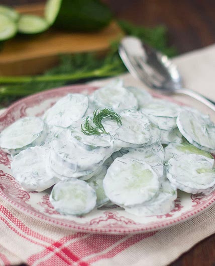 Creamy Cucumber Salad with Dill Recipe