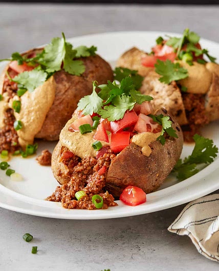 Chili Stuffed Baked Potatoes - Whole30