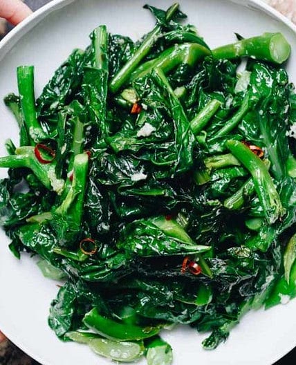 Chinese Broccoli Stir-Fry Recipe with Garlic Sauce (炒芥籣, gluten-free)
