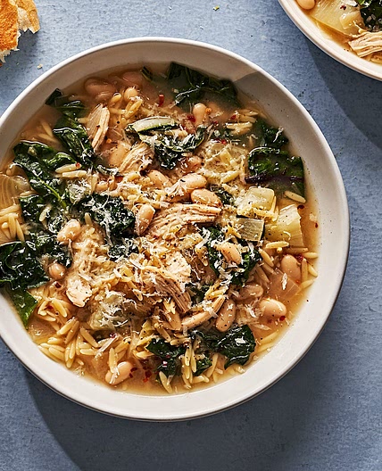 Lemony Chicken & Orzo Soup