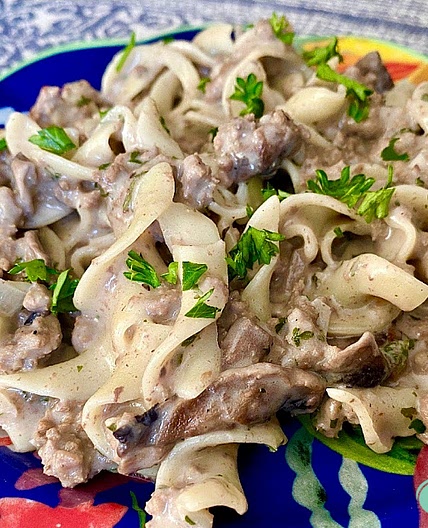 Ground Beef Stroganoff Freezer Meal