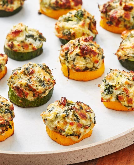Spinach Artichoke Zucchini Bites