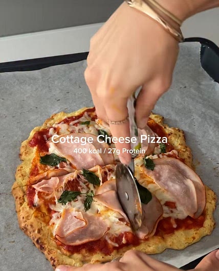 Cottage cheese pizza