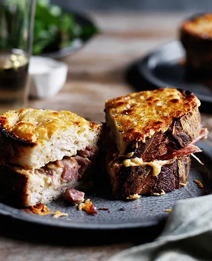 Pork hock croque-monsieur