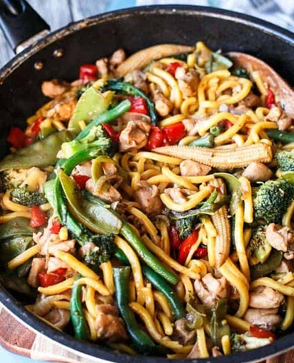 Simple Chicken Noodle Stir Fry