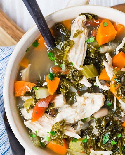 Slow Cooker Chicken Kale Soup Recipe