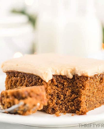 Super Moist Gingerbread Cake with Caramel Icing