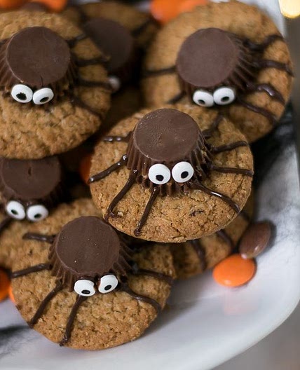 Peanut Butter Spider Cookies