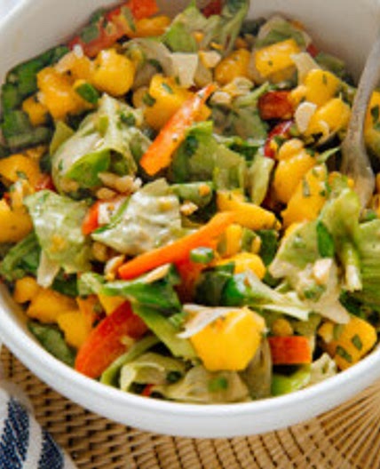Thai Mango Salad with Peanut Dressing