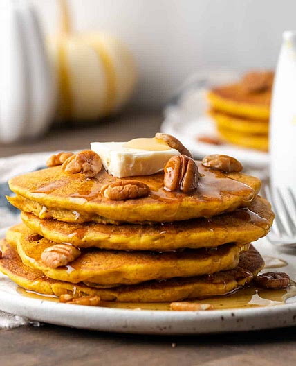 Gluten Free Pumpkin Pecan Pancakes