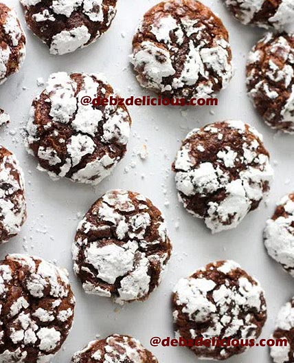 Easy Fudgy Chocolate Crinkle Cookies, Brownie Crinkle Cookies
