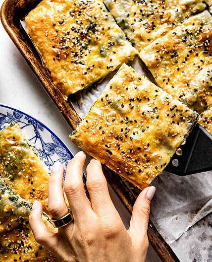Spinach and Feta Cheese Börek - Turkish Borek Recipe