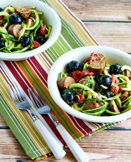 Zucchini Noodle Mock Pasta Salad