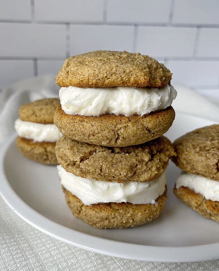 Gluten-Free Pumpkin Cookie Sandwiches with Cream Cheese Frosting