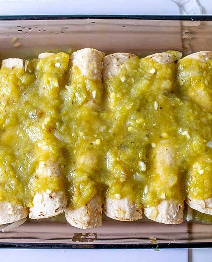 Hatch Green Chile Enchiladas