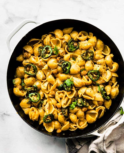 Vegan Jalapeño Chickpea Mac and Cheese