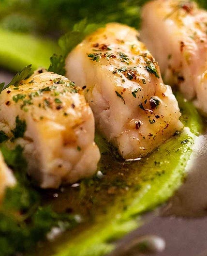 "Poor Man's Lobster" – Monkfish with Herb Browned Butter