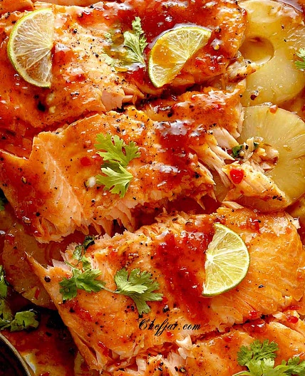 Baked Pineapple Salmon