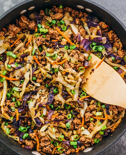Ground Beef Cabbage Stir Fry