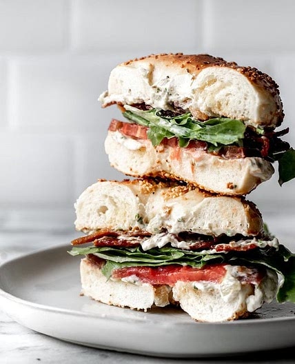 BLT Bagel with Hatch Chili Cream Cheese