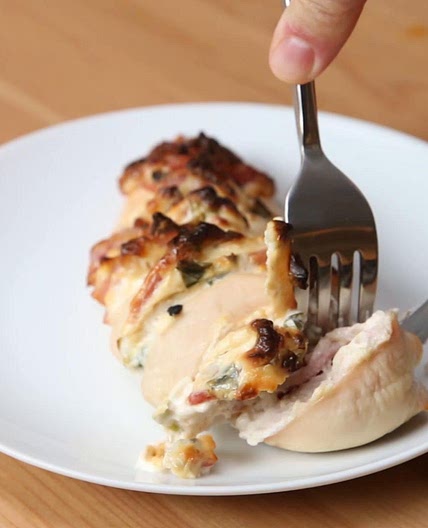 Creamy Bacon Hasselback Chicken Recipe by Tasty