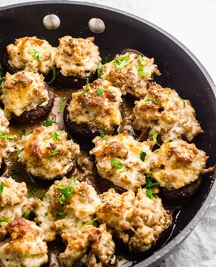 Keto Stuffed Mushrooms with Sausage