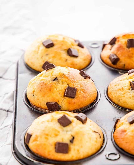 Greek Yogurt Muffins with Chocolate Chips