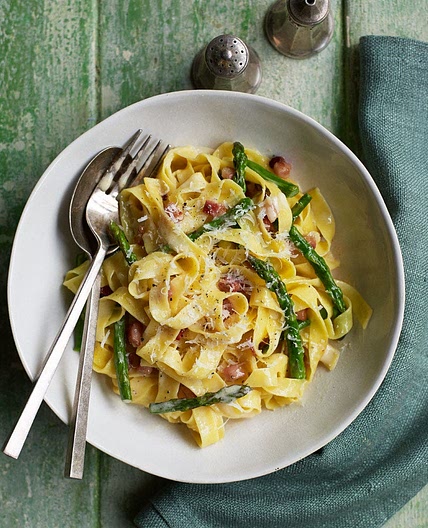 Asparagus and Pancetta Carbonara