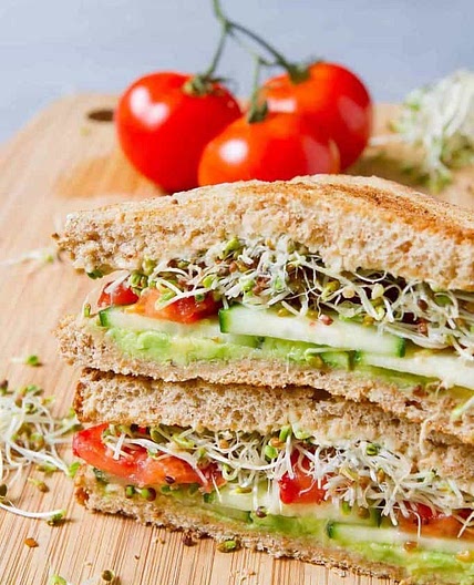 Vegan Hummus Avocado Sandwich