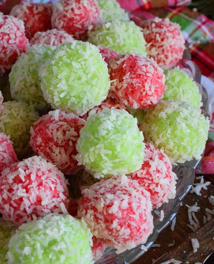 Mom's Christmas Jello Balls