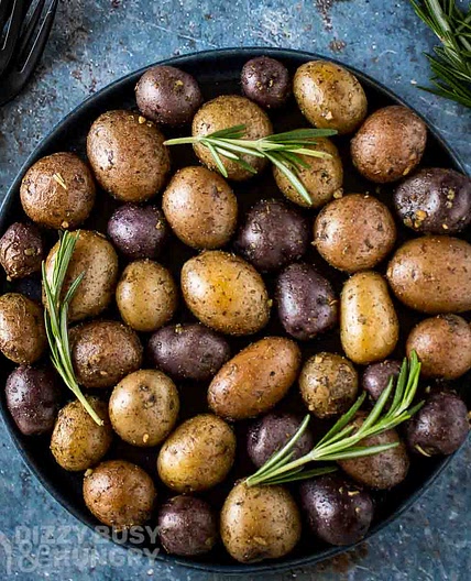 Garlic Herb Slow Cooker Roast Potatoes