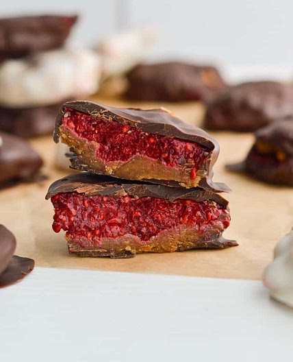 Chocolate Covered Raspberry Jam Bites